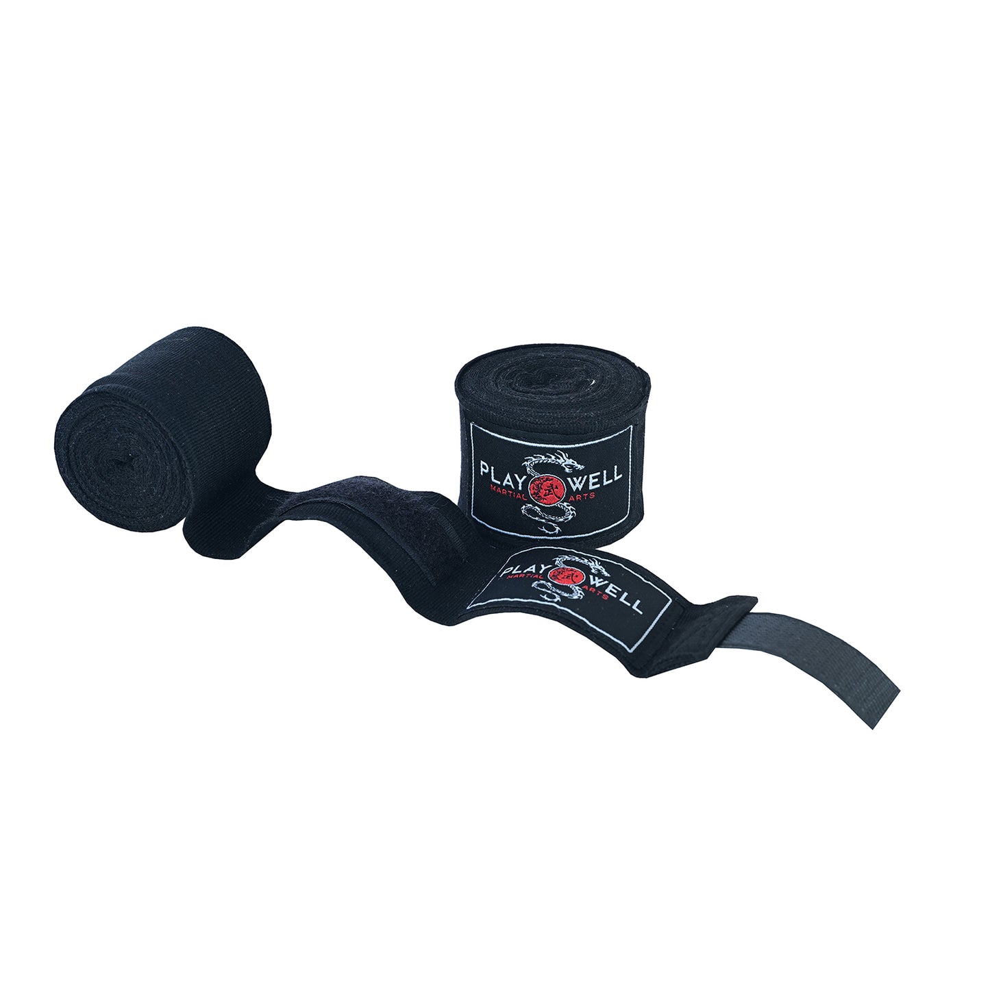 Boxing Elasticated Stretch Cotton Black Hand Wraps - 4M
