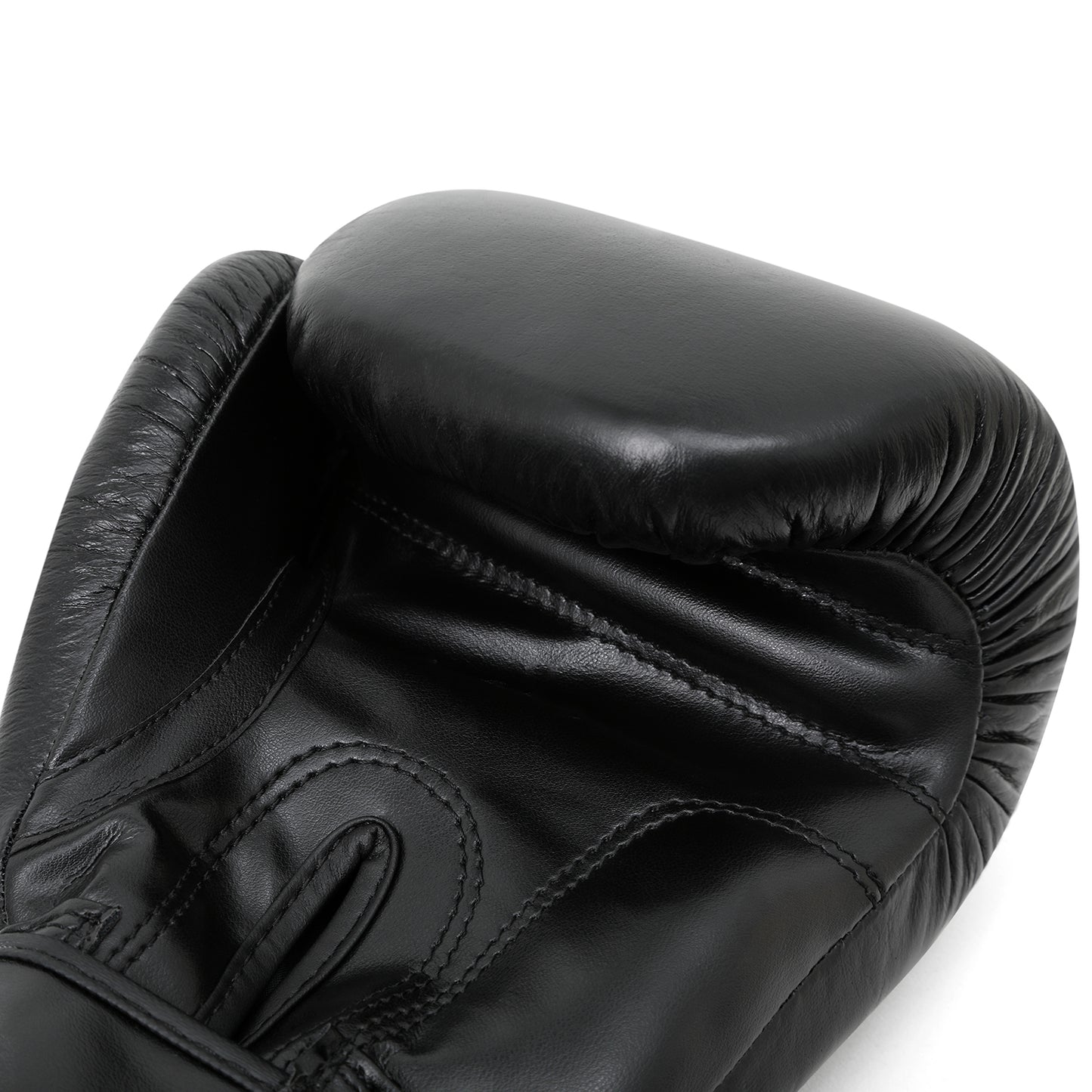 Boxing Gloves Leather - With Free Boxing Wraps - Black