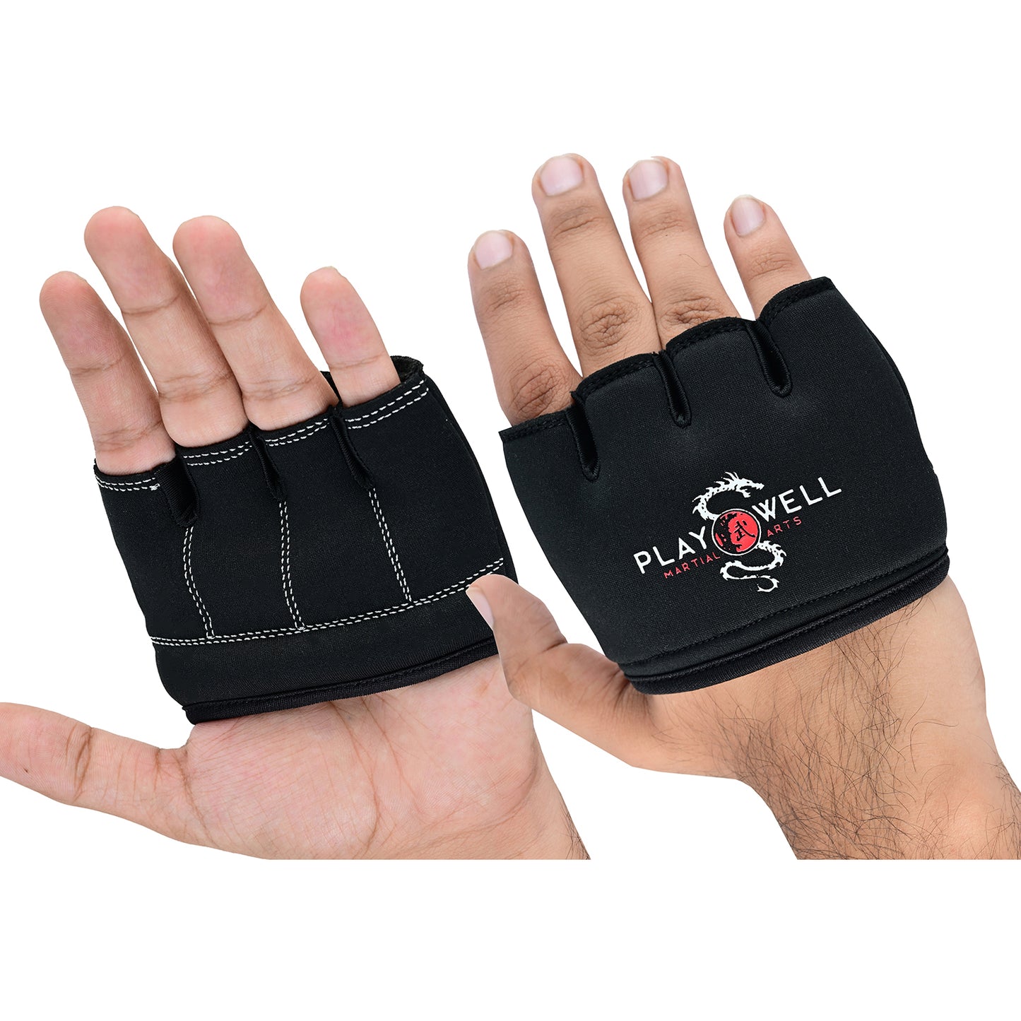Playwell Gel Knuckle Protector Guards - Black