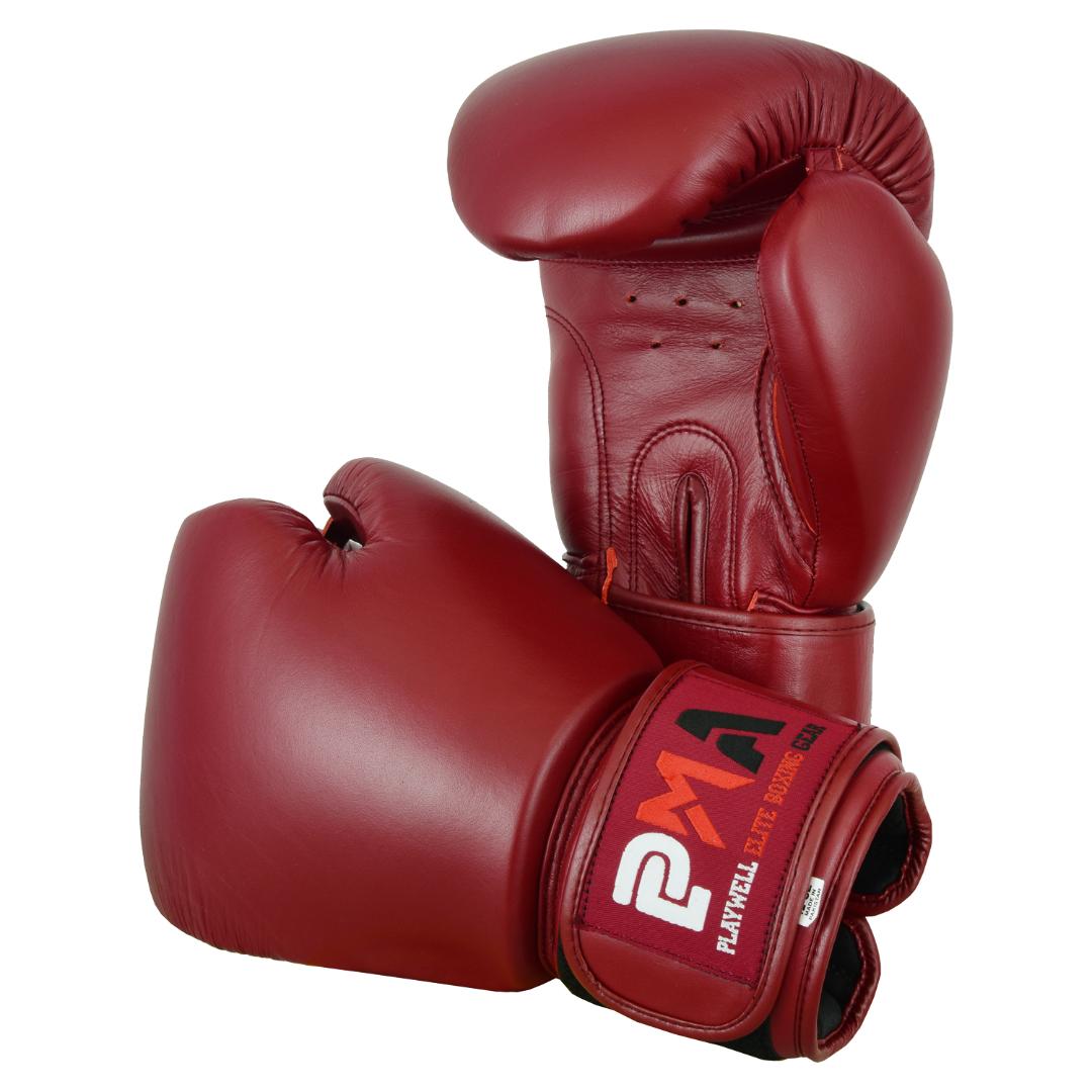 Elite Leather Classic Maroon Series Boxing Gloves