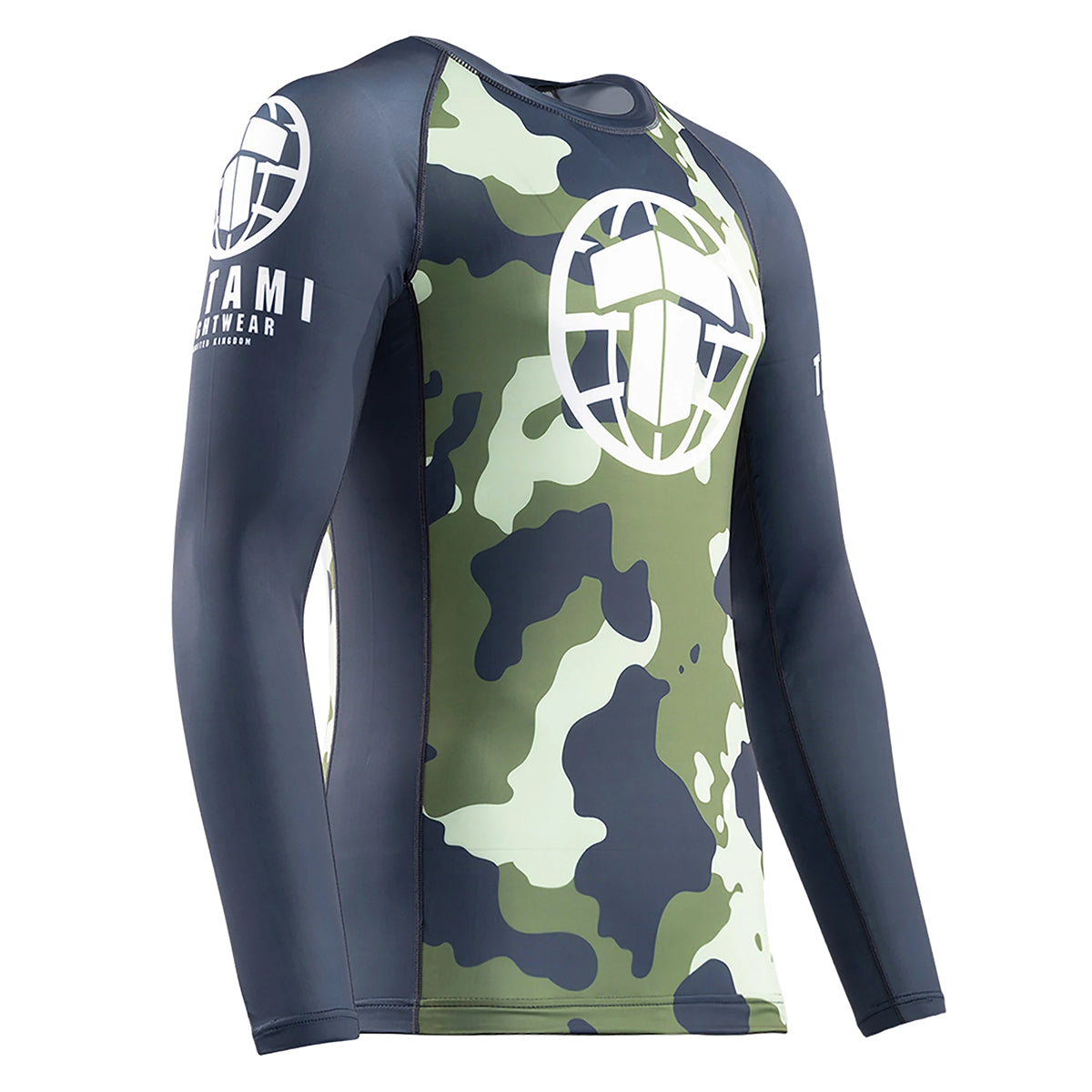 Tatami Mens MTP Green Camo Long Sleeve Rash Guard
