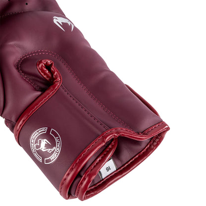 Venum Elite Boxing Gloves - Burgundy/Gold