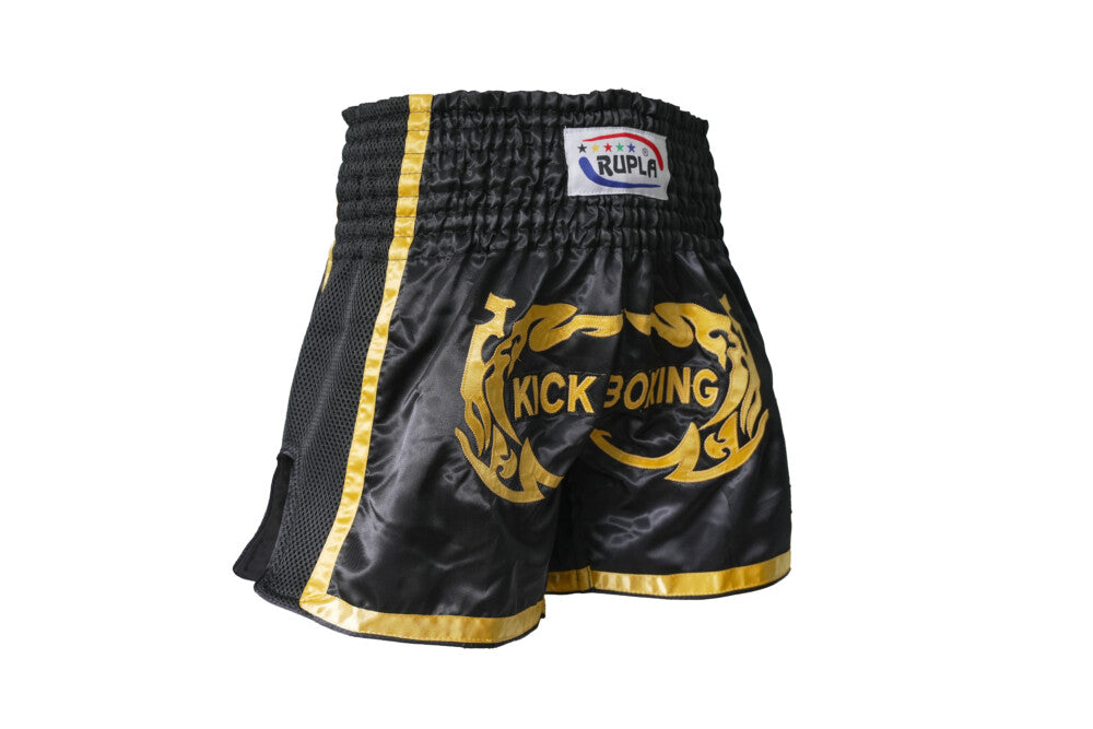 Rupla Kickboxing Shorts - Black Gold