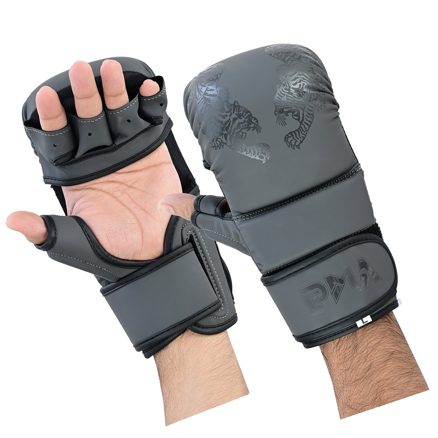 Playwell MMA "Twin tiger" 7oz Sparring Gloves - Grey  - PRE ORDE