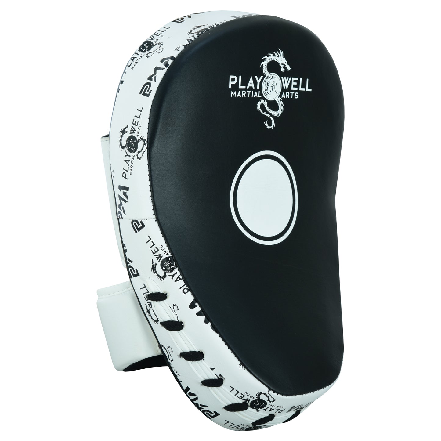 Playwell Elite Light Curved Leather "Logos"  Boxing Focus Pads