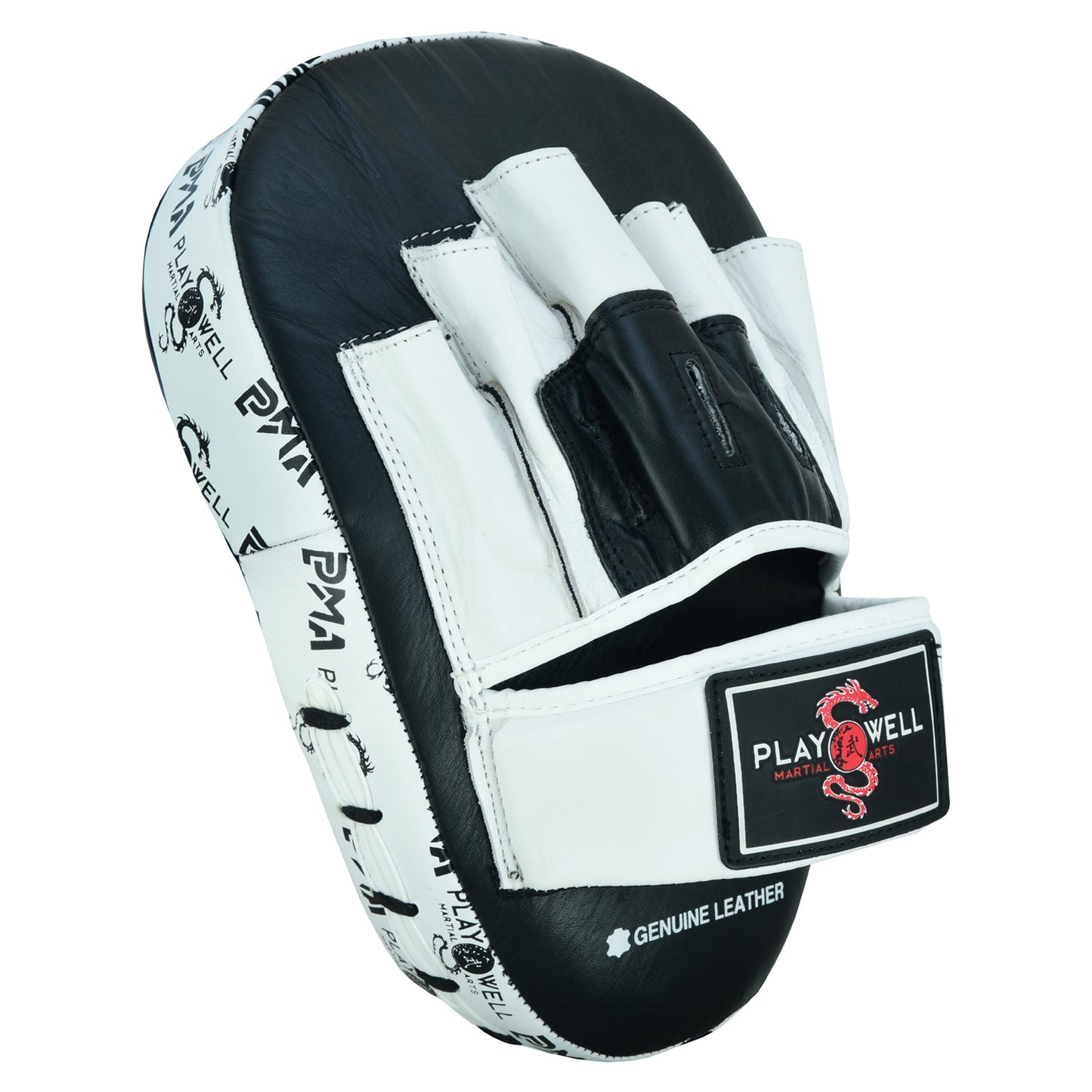 Playwell Elite Light Curved Leather "Logos"  Boxing Focus Pads