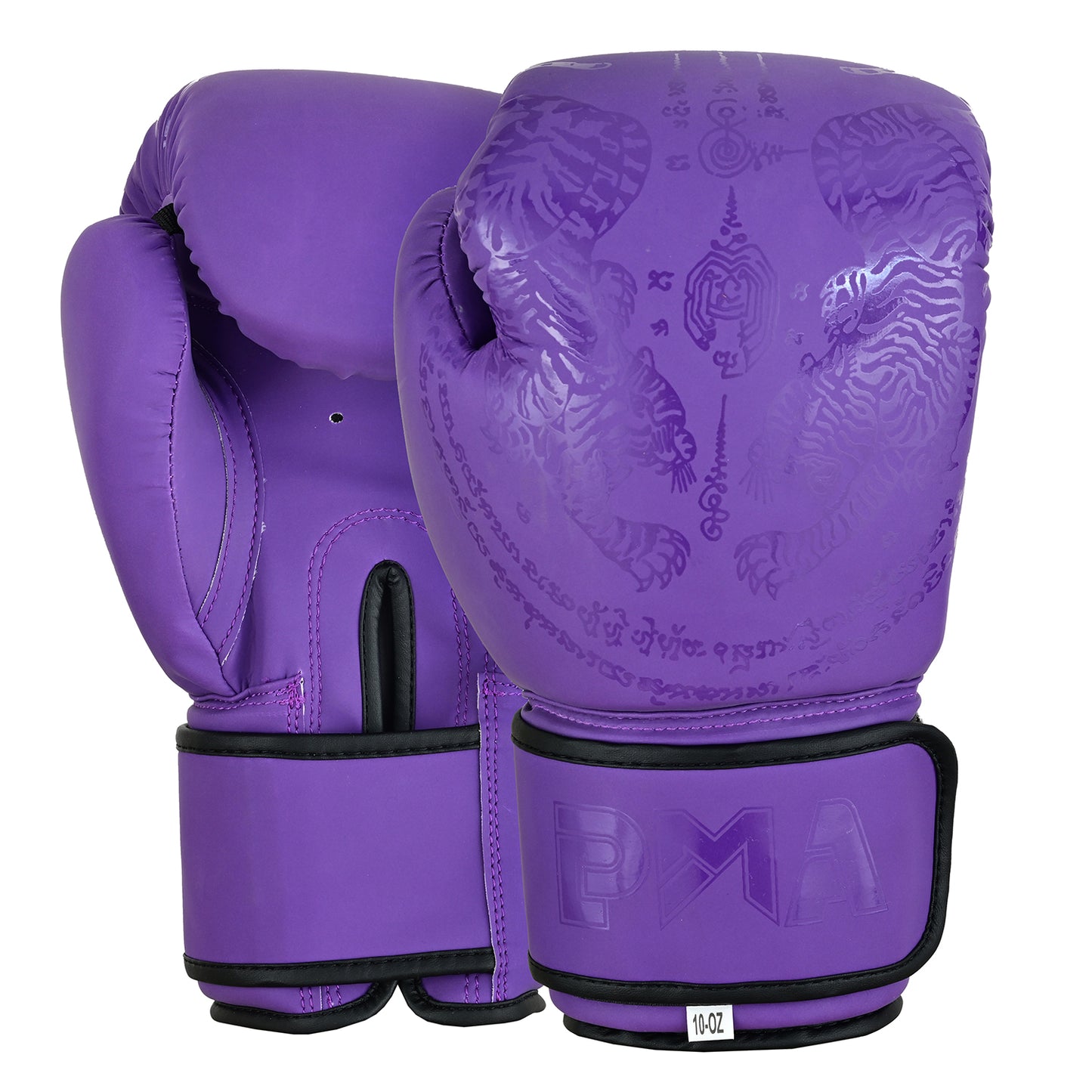 PMA Twin Tigers Muay Thai Boxing Gloves & Shin Pads Set - Purple