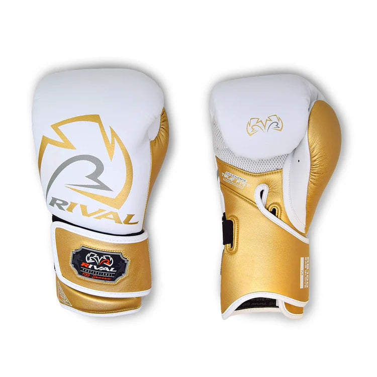 Rival RB100 Professional Bag Gloves  - White/Gold