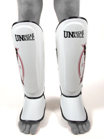 Sandee Cool Tec Leather Shin Guards - White