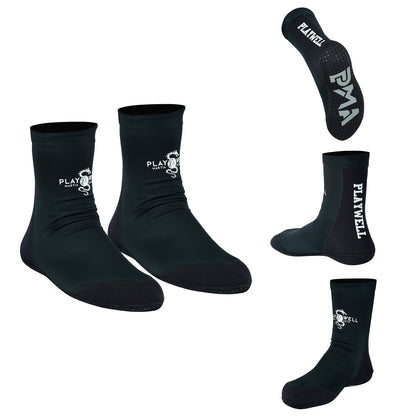 Martial Arts School Tatami Mat Training Socks - Black/Black