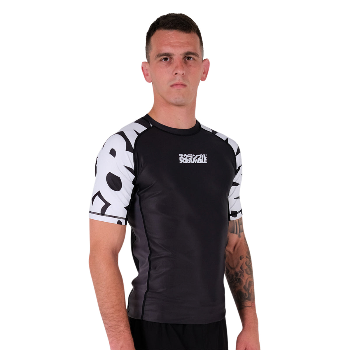 Scramble Baka Short Sleeve Rash Guard - Black