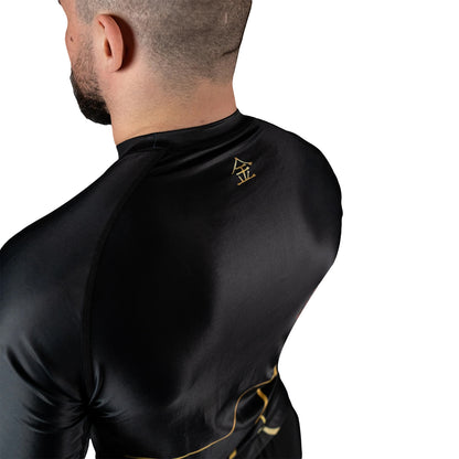 Scramble Kintsugi Short Sleeve Rash Guard - Black