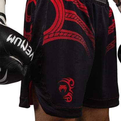 Venum x Mike Tyson Tiger Boxing Shorts - Deep Black/Intense Red