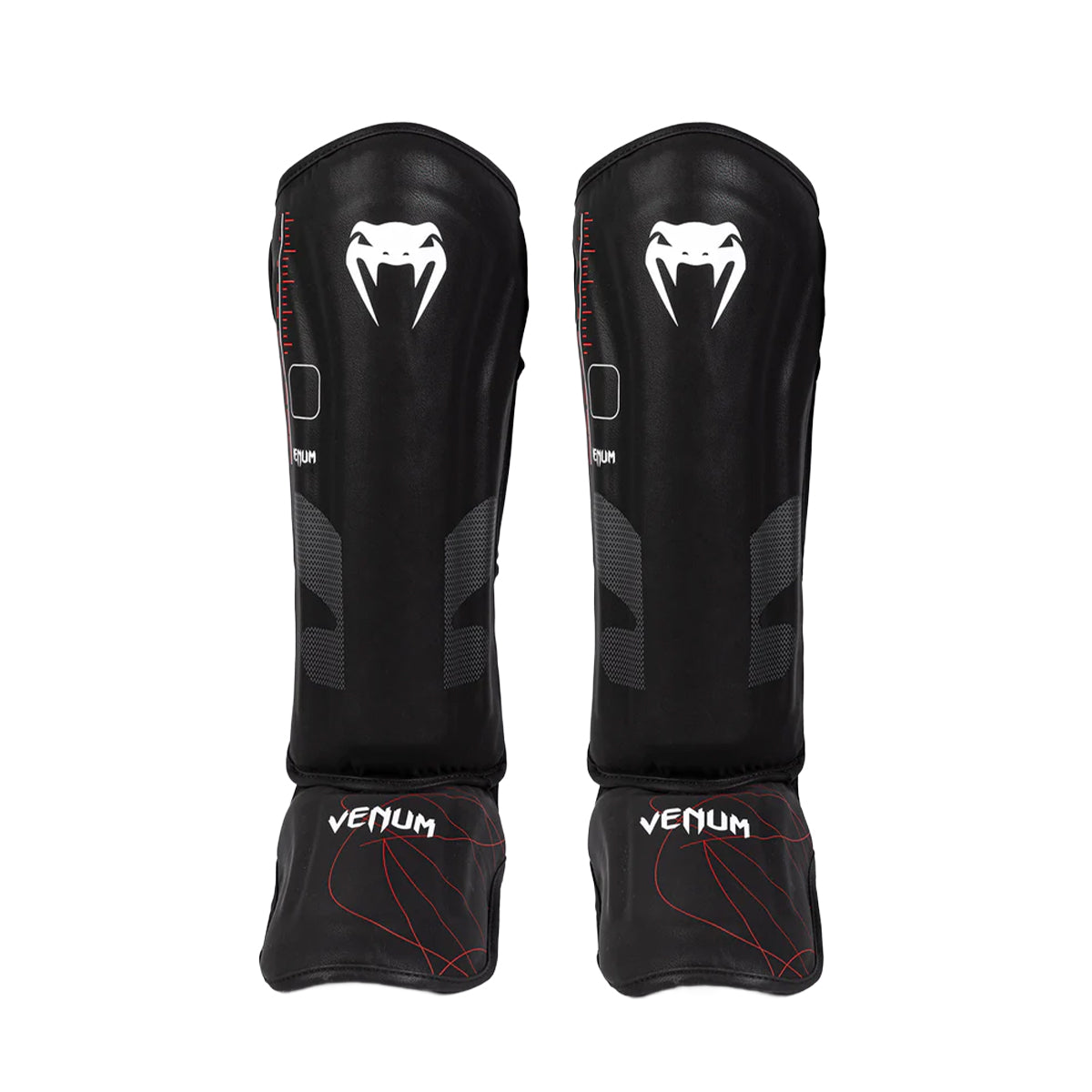 Venum Tactical XT Shinguards - Black/Fire Red