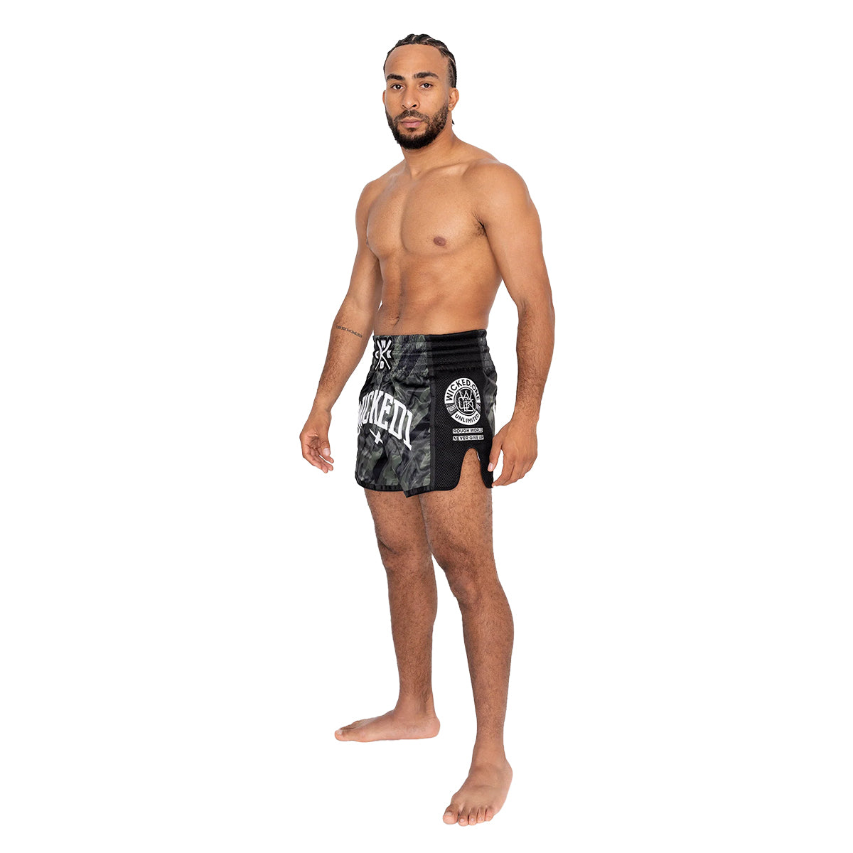 Wicked1 Fury Muay Thai Shorts - Khaki
