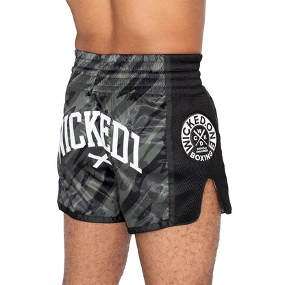 Wicked1 Fury Muay Thai Shorts - Khaki