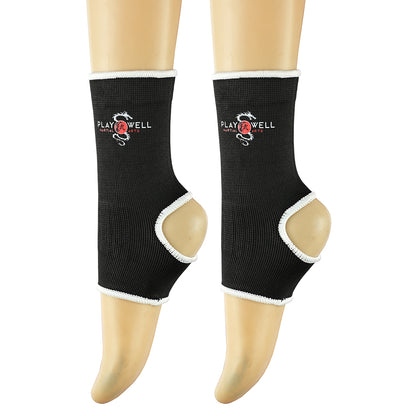 Playwell Muay Thai Childrens  Elasticated Ankle Support - Black