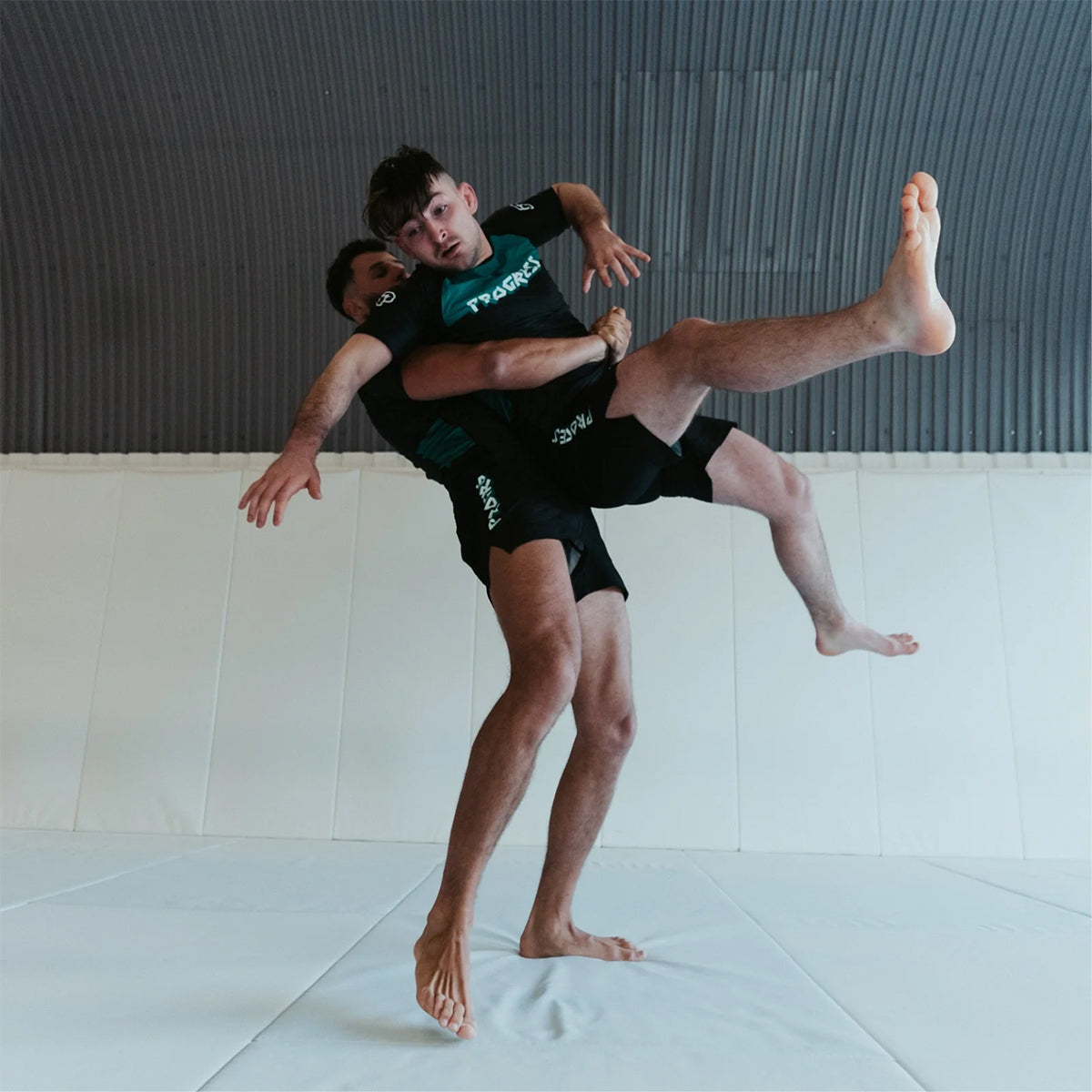 Progress Jiu Jitsu Bengal Hybrid No Gi Shorts - Black/Green