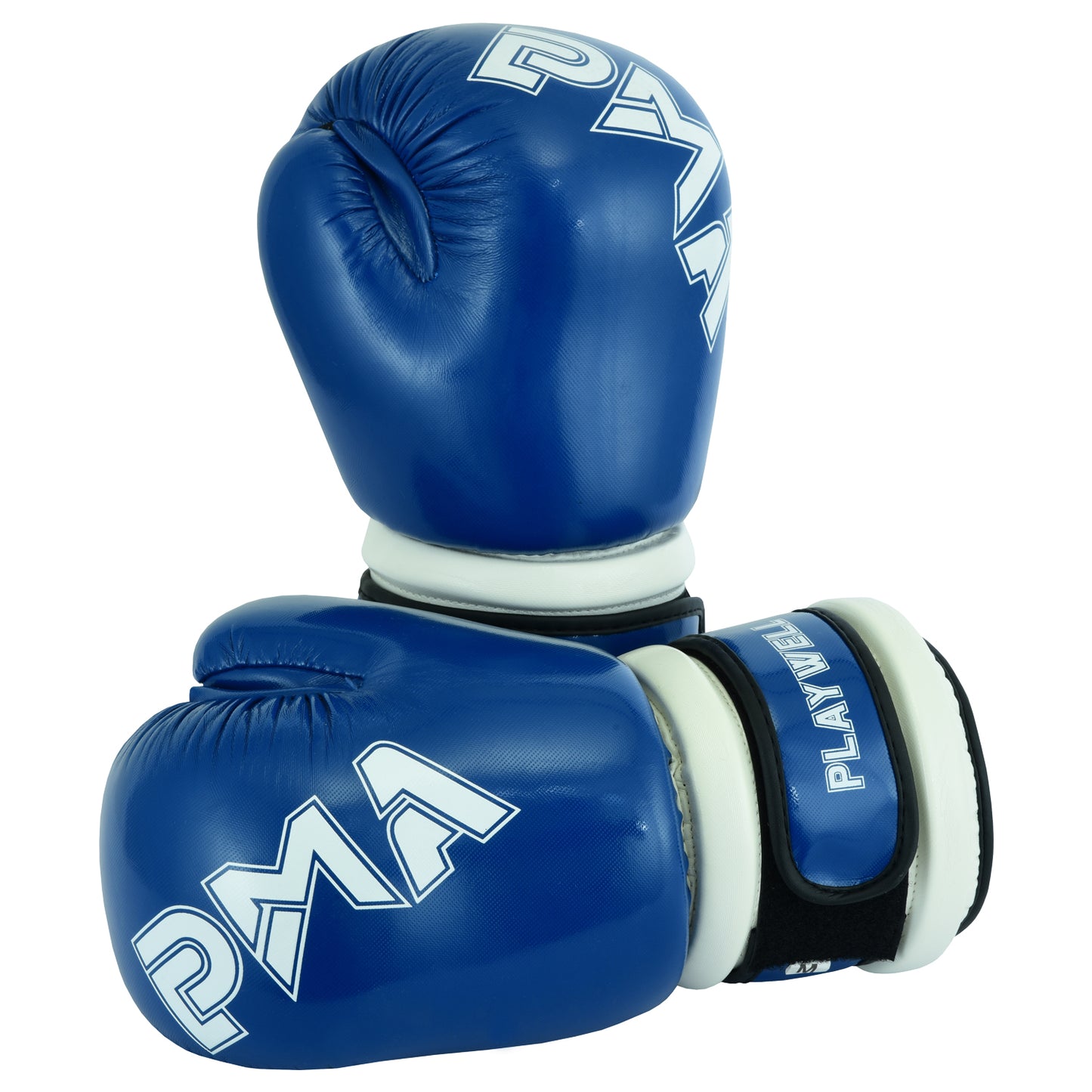 Semi Contact Elite Glossy Sparring Gloves: Blue