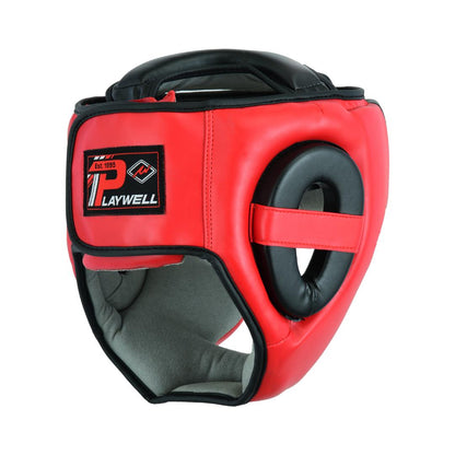Childrens Boxing Full Face Head Guard -  Black/Red - XXS