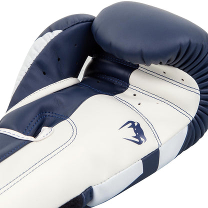 Venum Elite Boxing Gloves - Navy Blue/White