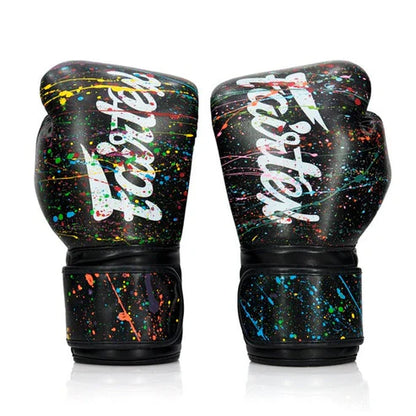 Fairtex BGV14PT Painter Microfibre Boxing Gloves - Black