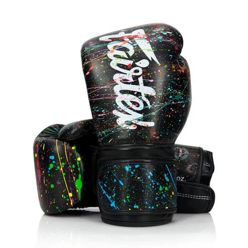 Fairtex BGV14PT Painter Microfibre Boxing Gloves - Black