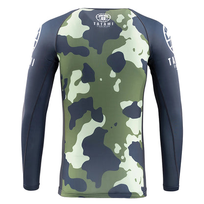 Tatami Mens MTP Green Camo Long Sleeve Rash Guard