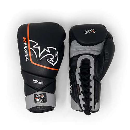Rival RS1 Pro Leather Sparring Gloves 20th Anniversary - Black