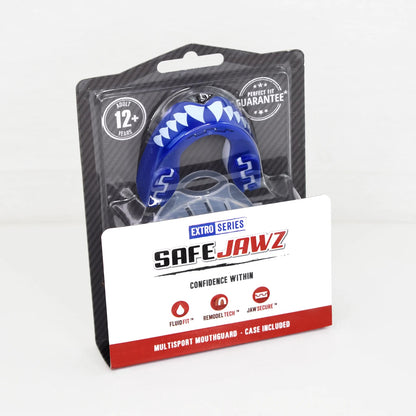 SAFEJAWZ Extro Series Shark Self Fit Mouthguards - Blue