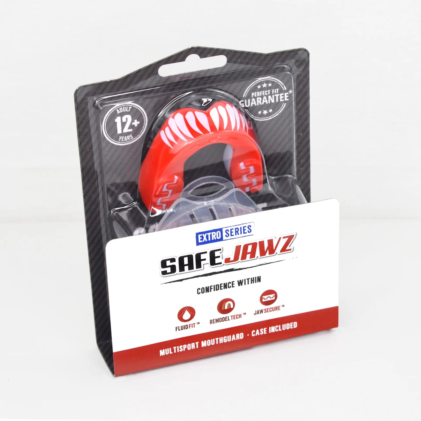 SAFEJAWZ Extro Series Viper Self Fit Mouthguards - Red