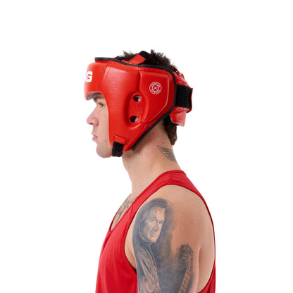 Sting Competition Approved Boxing Open Face Head Guard 2:0 Red