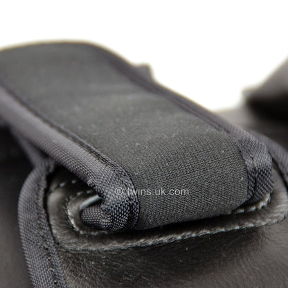 Twins KPL10 Curved Leather Thai Kick Pads - Black
