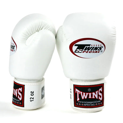 Twins BGVL3 Leather Boxing Gloves - White
